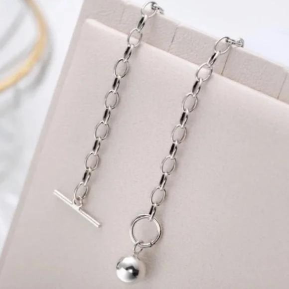 “18” ROUND BEAD 925 STERLING SILVER NECKLACE, NICE NECKLACE, CUTE NECKLACE - Picture 3 of 6